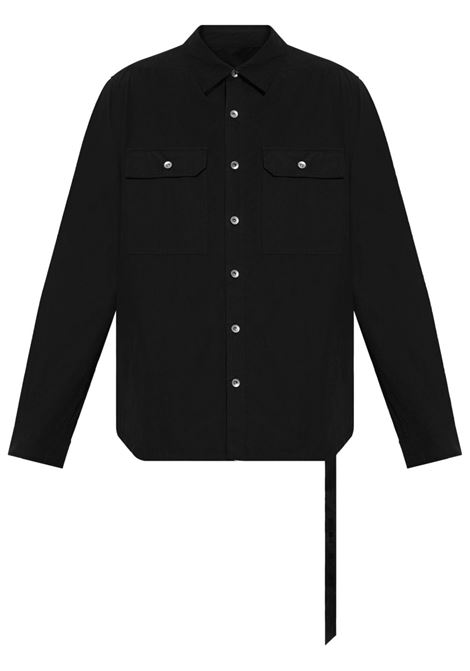 Black drawstring shirt Rick owens drkshdw - men